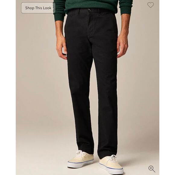 J. Crew 770 Straight-fit stretch chino pant in Black NWT size 38/32
